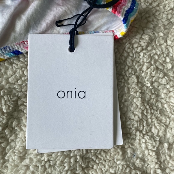 Onia Ashley Bottom Micro Striped SZ M - Picture 6 of 6